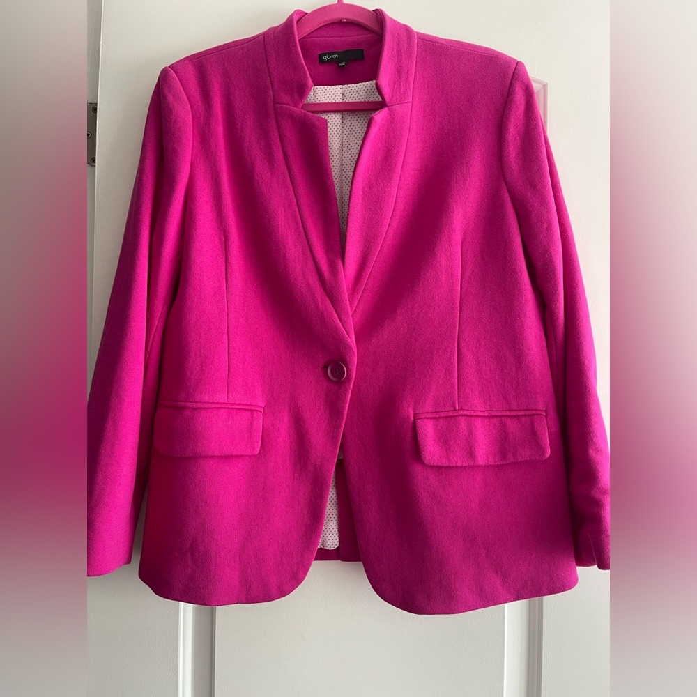 NWOT. Gibson’s inverted notch collar cotton blend blazer. XL - Picture 7 of 12